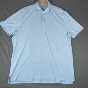 Southern Tide Polo Shirt Men's Size XXL Short Sleeve Baby Blue Performance Wear